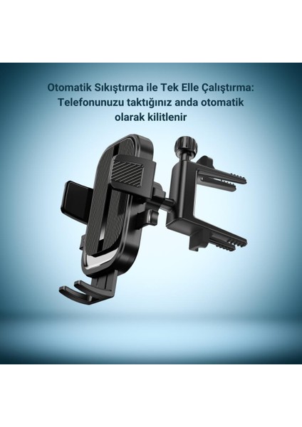 Yuvarlak Havalandırma Uyumlu Araç Içi Telefon Tutucu, Sarsılmaz, Titremez, Mercedes, Audi Uym indirimleri