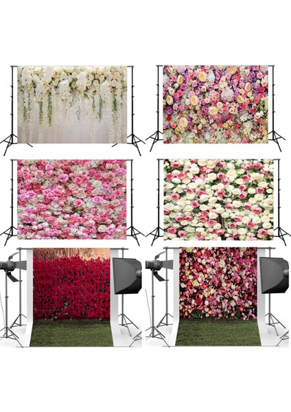 Çok Fonksiyonlu Çiçek Duvar 210X150 cm Fotoğraf Arka Plan Gül Düğün Parti Dekorasyon 3D Fotoğraf Arka Planında, H7 (Yurt Dışından)