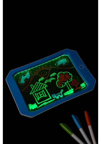 Sesli LED Işıklı Neon Renkli Silinebilir Eğitici Tablet Kalem ve Silgi Hediyeli fırsatları
