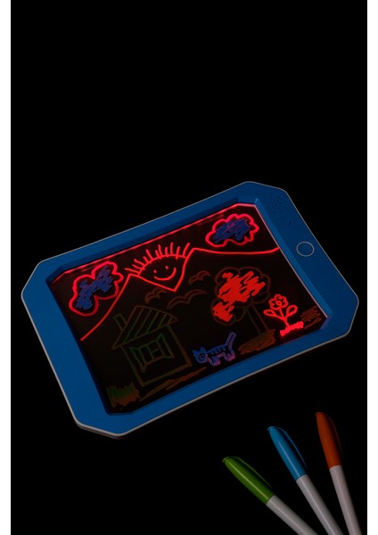 Sesli LED Işıklı Neon Renkli Silinebilir Eğitici Tablet Kalem ve Silgi Hediyeli indirimleri