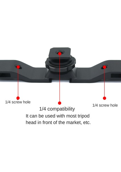 Dslr Kamera Mikrofonu Için 1/4 Inç Dişli Delikli 2 Kafalı Soğuk Ayakkabı Montaj Uzatma Çubuğu Alüminyum Alaşımlı Flaş Braketi (Yurt Dışından)