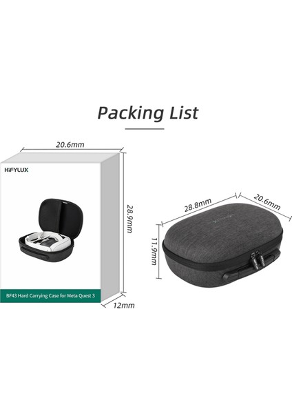 Hıfylux Quest 3 Organizer Çanta Meta Quset 3 Kulaklık Giyim Sapı Vr Koruma Bavul Çok Işlevli Aksesuarlar (Yurt Dışından) indirimleri