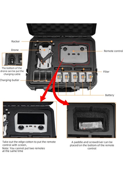 Djı Mini 3 Pro Drone Için Sert Çanta Sert Kılıflar Anti-Çarpışma Patlamaya Dayanıklı Su Geçirmez Saklama Kutusu Çanta (Yurt Dışından) fiyatları