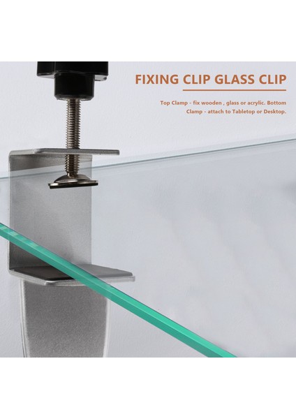 Adet Hapşırma Koruyucu Kelepçe Braketi Masa Bölme Kelepçesi 1/8 Inç Ila 1 Inç Kalın Akrilik Paneller Ayarlanabilir C Şekli Kelepçe (Yurt Dışından) modelleri