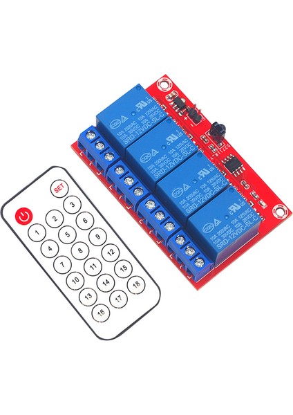 4 Kanal 24V Kızılötesi Alıcı Röle Sürücü Kartı + 4ch Kızılötesi Uzaktan Kumanda Anahtarı (Yurt Dışından) fiyatları