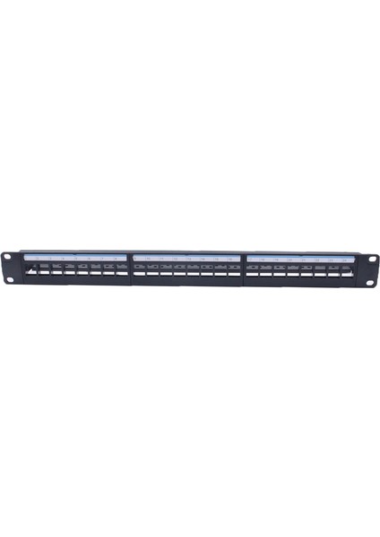 1u Kabin Geçişli 24 Port Cat6 Patch Panel RJ45 Konnektörü Ağ Kablosu Adaptörü Keystone Jak Çerçevesi (Yurt Dışından)