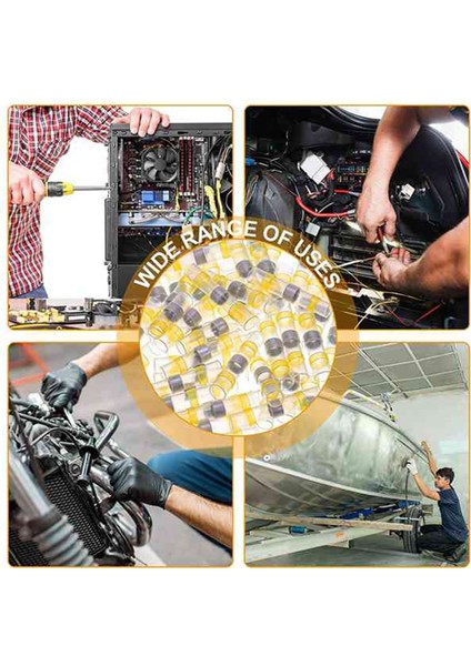 150 Adet 12-10 Awg Sarı Lehim Conta Tel Konnektörleri Lehim Isı Büzüşmeli Su Geçirmez Tel Konnektörleri Elektrik Terminalleri (Yurt Dışından) fiyatları