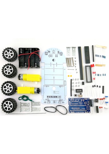 Akıllı Araba Dıy Kiti C51 Akıllı Araç Engellerden Kaçınma Takip Kiti Akıllı Araba Lehimleme Eğitim Paketi (Yurt Dışından)
