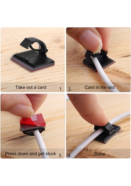 Kablo Kelepçesi Kelepçe Kendinden Yapışkanlı, 140 Adet Kablo Kelepçesi Kablo Kelepçesi Dikdörtgen Kablo Kelepçesi Bitirme Hızlı Bağlama Hattı Düzenleyici (Yurt Dışından) fiyatları