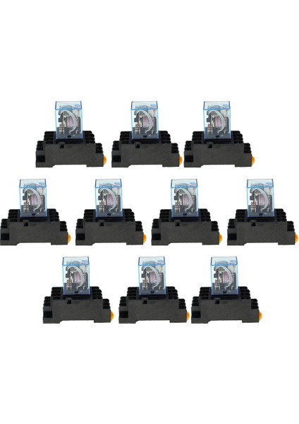 10 Adet MY4NJ 14PIN 4dpdt Mini Elektromanyetik Röle 5A Bobin PYF14A Soket Tabanı DC24V (Yurt Dışından) fiyatları