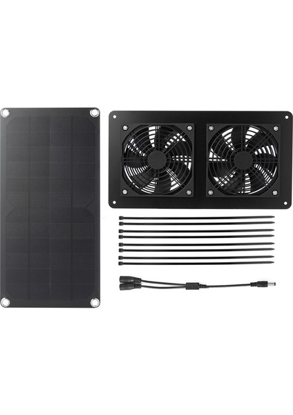 10W Güneş Paneli ile Çalışan Fan Vantilatörü 3W Egzoz Fanı Sera Motor Karavan Evi Tavuk Evi Için Havalandırma Ekipmanı (Yurt Dışından) fırsatları