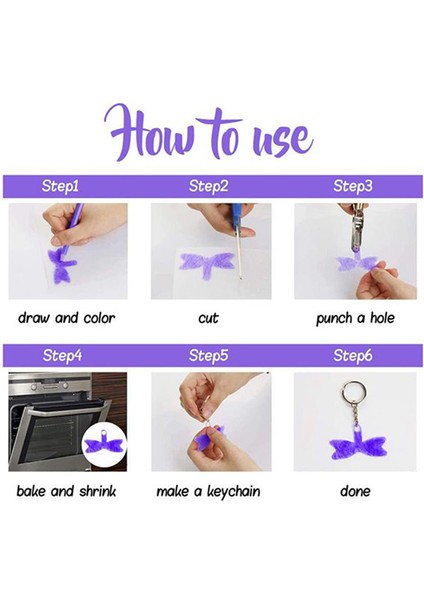 Büzüşen Plastik Malzeme Paketi Dıy Kurşun El Yapımı Isıyla Büzüşen Levha Saç Tokası Çiçek Asma El Sanatları Malzemesi (Yurt Dışından) modelleri