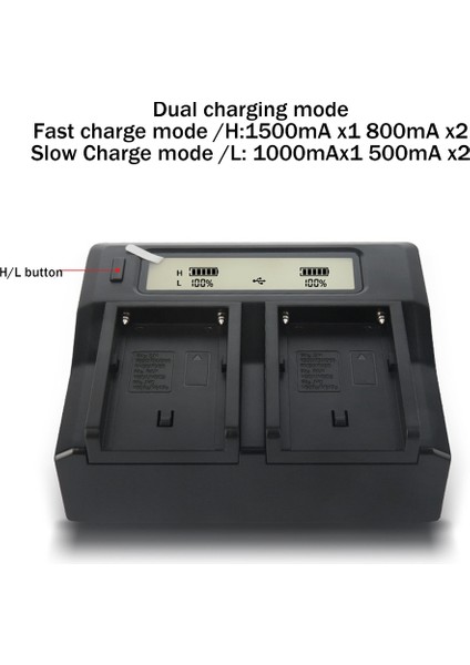 F970 Kamera Pil Şarj Cihazı Akıllı Dijital Şarj Cihazı NP-F770 F750 F550 F960 Dolgu Işığı Pil Çift Şarj Ab Tak (Yurt Dışından) fırsatları