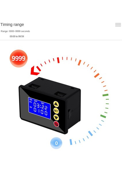 Programlanabilir Dijital Zamanlayıcı Anahtarı Röle Kontrol Zaman Kontrol Cihazı Gecikme Rölesi Döngü Zamanlaması Açık/kapalı Dc 12V (Yurt Dışından)