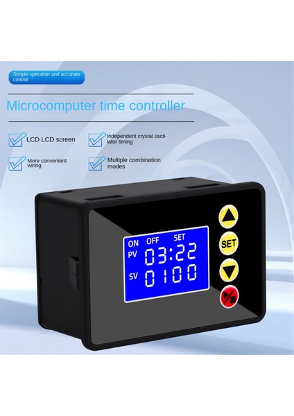 Programlanabilir Dijital Zamanlayıcı Anahtarı Röle Kontrol Zaman Kontrol Cihazı Gecikme Rölesi Döngü Zamanlaması Açık/kapalı Dc 12V (Yurt Dışından)