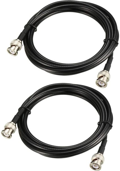RG58 Koaksiyel Kablo Bnc Erkek - Bnc Erkek Konnektörlü 50 Ohm 6 Ft 2 Adet (Yurt Dışından)