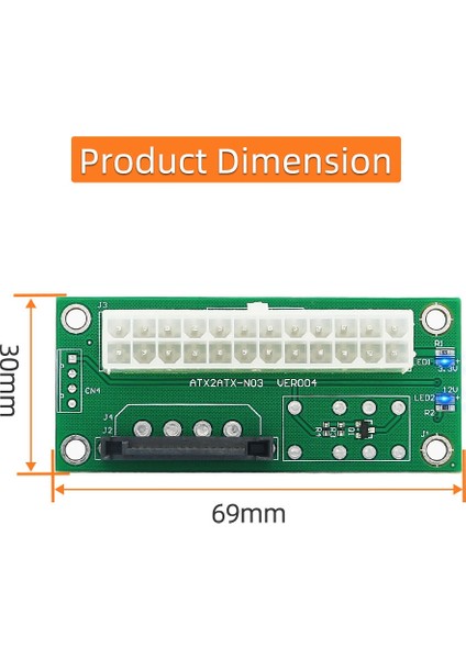 Atx Çift Psu Çoklu Güç Kaynağı Adaptörü Eşzamanlı Güç Kartı Güç Led'li 2psu'yu Sata 15 Pin Konnektörüne Ekleyin (Yurt Dışından) modelleri
