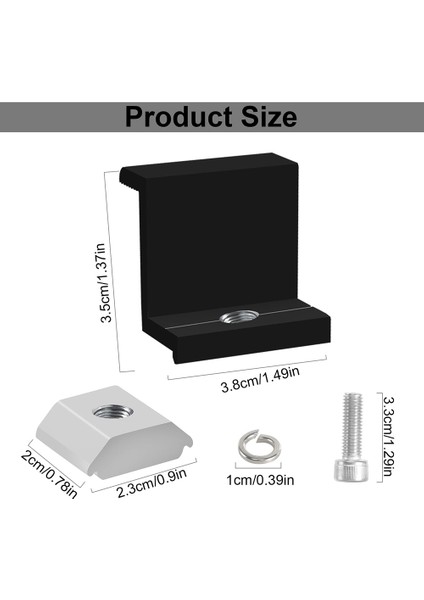 12 Paket Güneş Modülü Tutucu Uç Kelepçesi, Güneş Paneli Montajı Için Uç Kelepçesi, Pv Güneş Modülü Sabitlemeleri Için Yan Kelepçe 35MM (Yurt Dışından)