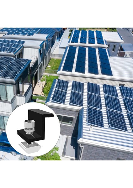 12 Paket Güneş Modülü Tutucu Uç Kelepçesi, Güneş Paneli Montajı Için Uç Kelepçesi, Pv Güneş Modülü Sabitlemeleri Için Yan Kelepçe 35MM (Yurt Dışından)