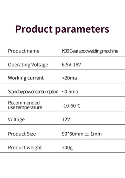 K99 Nokta Kaynakçı Dıy Kiti + Kılıf 99 Dişliler Güç Ayarlanabilir Mini Nokta Kaynak Makinesi Kontrol Panosu 0.1-0.3mm 17490 18650 (Yurt Dışından) fırsatları