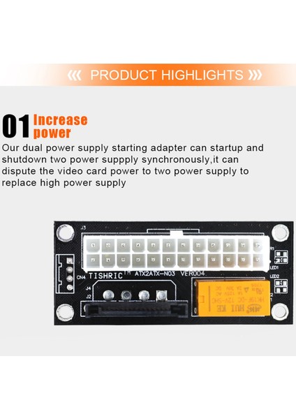 10 Adet Çift Psu Güç Kaynağı Sync Adaptörü ADD2PSU Atx 24PIN - 4pin Molex Konektörü Yükseltici Kart Madenci Madencilik Bt (Sata) (Yurt Dışından) modelleri
