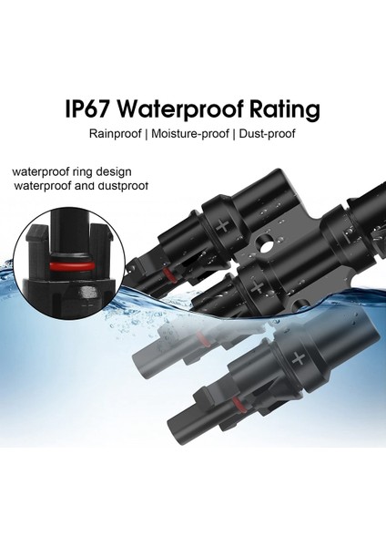 Çift Solar Erkek ve Dişi Mmmf+Fffm, 3 Ila 1 Branş Konnektörü (Yurt Dışından) fırsatları