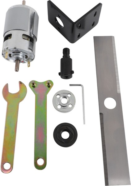 Dıy Çim Biçme Seti Dc 12 V 775 Motor Manganez Çelik Bıçak Bahçe Hareketli Araçları Mini Aracı Çim Kesme Makinesi (Yurt Dışından)