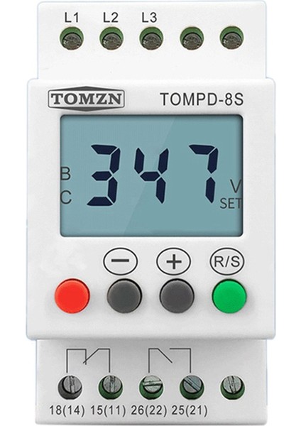 Fazlı Din Rayı Ayarlanabilir Aşırı Gerilim Koruyucu Gerilim Izleme Sırası Koruma Rölesi (Yurt Dışından)