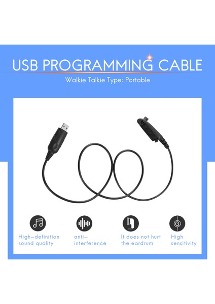 USB Programlama Kablosu PRO5150 HT750 HT1250 GP328 GP340 GP380 GP640 GP680 GP1280 GP960 PR860 Interkom (Yurt Dışından) fırsatları
