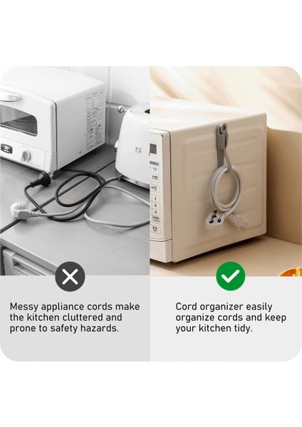 Aletler Için 6'lı Paket Kordon Düzenleyici - Kablo Düzenleyici Kordon Tutucu Kordon Bekçileri Mutfak Aletleri Kordon Düzenleyici Çubuk (Yurt Dışından) fırsatları