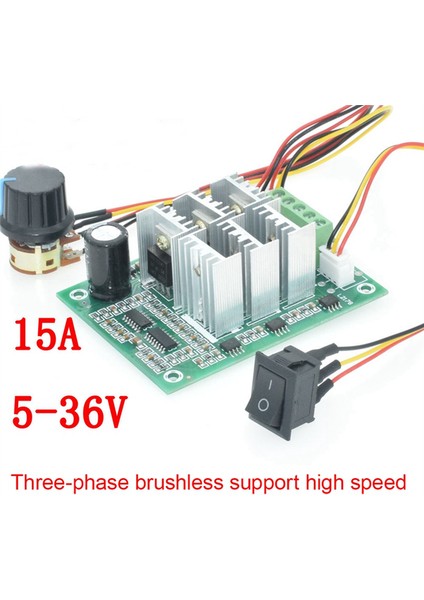 Dc 5-36V Motor Hız Kontrolü Pwm Motor Hız Kontrol Cihazı Anahtarı 15A Akım Voltaj Regülatörü Sürücü Modülü (Yurt Dışından)