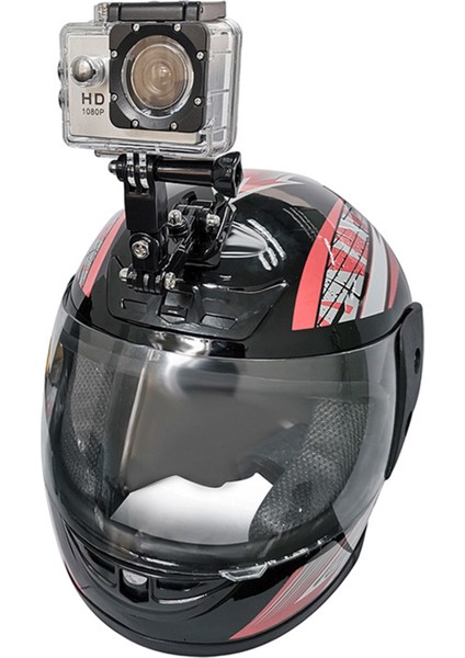 Motosiklet Kask Çene Dağı Kavisli Yapışkan Kol Gopro Hero 9 8 7 6 5 4 Eylem Kamera Aksesuarları (Yurt Dışından)