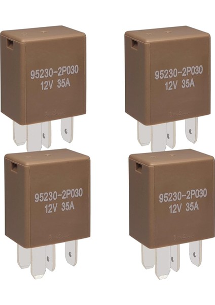 Röle 95230-2P030 (4'lü Paket), 4 Pin Çok Amaçlı Güç Rölesi 12V 35A, Hyundai, Kia Araçlar Için (Yurt Dışından)