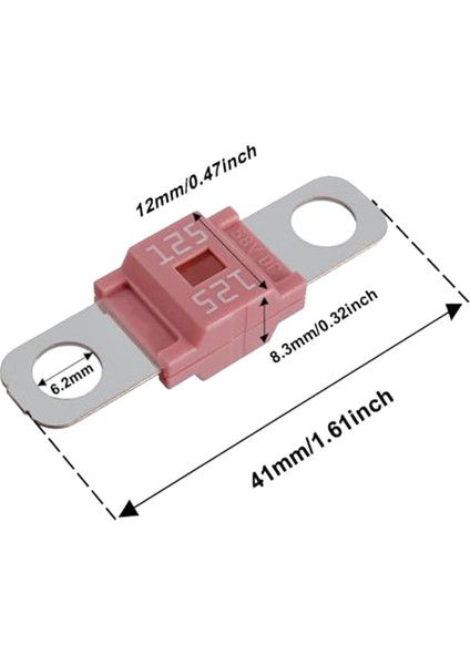 Amı/midi Sigorta 125A Yüksek Akım Sigortası Cıvatalı Sigorta 125 Amper Arabalar, Kamyonlar, Inşaat Araçları, Otobüsler, Karavanlar Için 10 Adet (Yurt Dışından) indirimleri