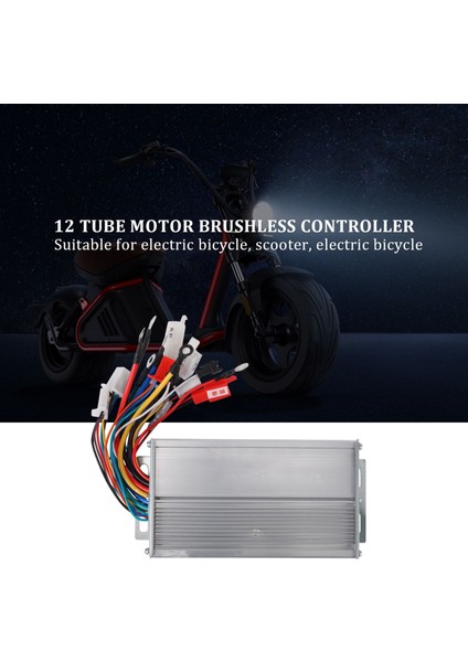 48V 500W Fırçasız Kontrol Cihazı, Elektrikli Bisiklet Scooter Için Alüminyum Alaşımlı E-Bisiklet Fırçasız Motor Kontrol Cihazı (Yurt Dışından)