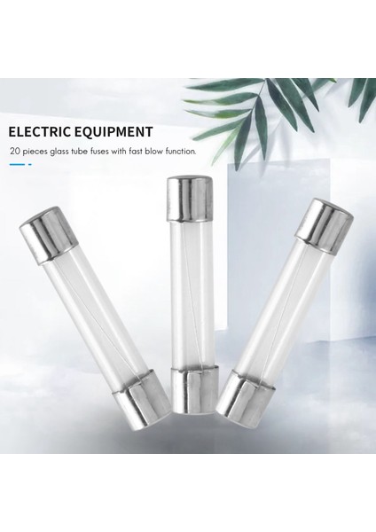 20 Adet Hızlı Darbe Cam Tüp Sigorta 8A 8 Amper 250V 6mm x 30MM (Yurt Dışından)