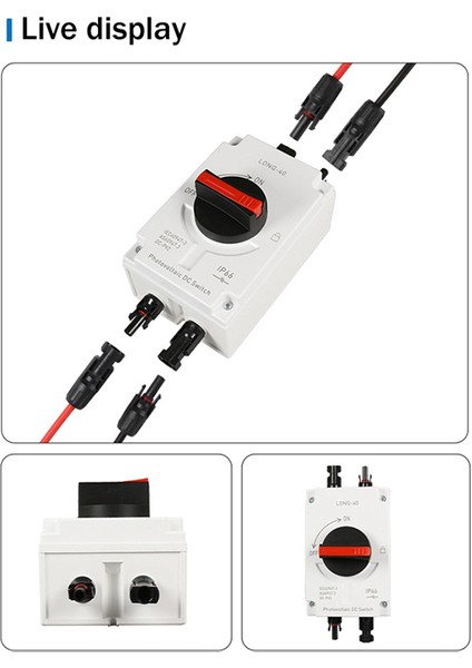 Pv Güneş Fotovoltaik Kesme Anahtarı, Lonq-40 Dc Izolatör Güneş Anahtarı IP66 Su Geçirmez DC1000V 32A 4p (Yurt Dışından) fiyatları