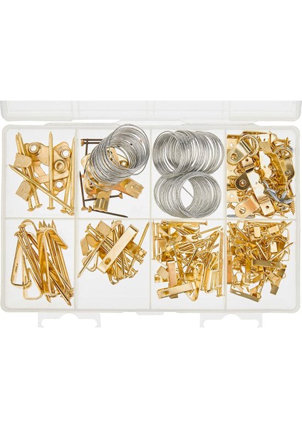 Resim Asma Çeşitleri Kiti, Ağır Hizmet Tipi Tel Resim Asma Fotoğraf Ayna Çerçevesi Yapıt Için 220 Parçalı Set (Yurt Dışından) modelleri