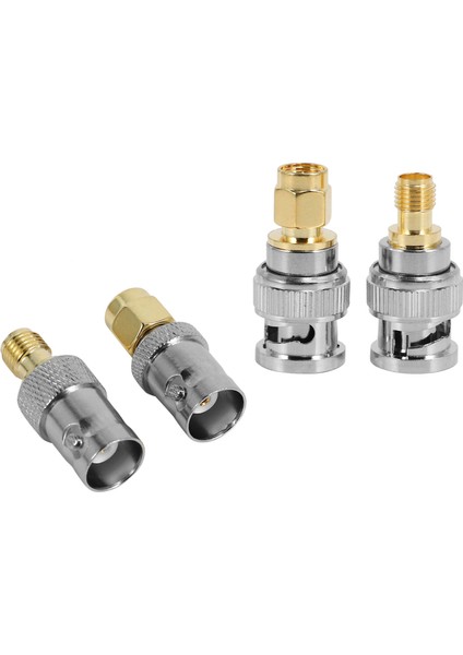 4 Adet Bnc Sma Tipi Erkek Dişi Rf Konnektör Adaptörü Test Dönüştürücü Kit Seti (Yurt Dışından)