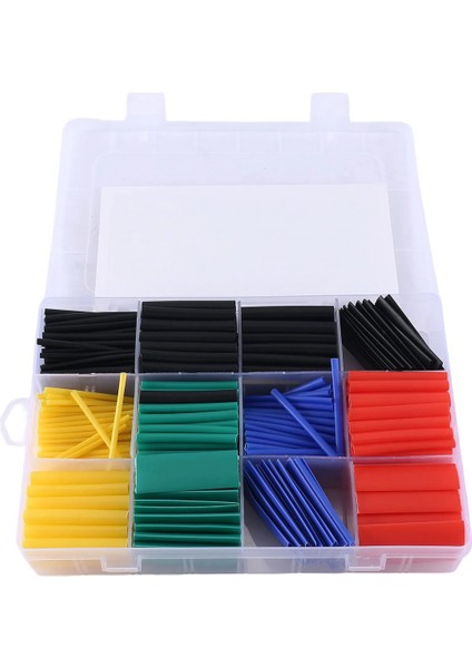 2 Takım 530 Adet Isı Büzüşmeli Kovan Tel Koruma Kovanı Yalıtım Isı Büzüşmeli Tüp Kutulu (Yurt Dışından) fiyatları