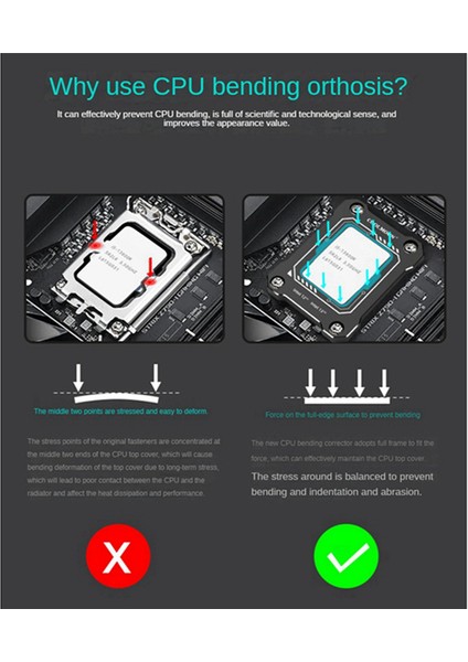 Coolmoon BC-1700 Intel 12. Nesil Cpu Bükülme Düzeltme Sabitleme Tokası LGA1700 Toka Sabitleme Alüminyum Yedek Kiti, B (Yurt Dışından) fırsatları