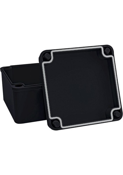 Su Geçirmez Siyah Dıy Ev Metre Kutusu Abs Plastik Proje Kutusu Saklama Kutusu Muhafaza Kutusu, 100X100X75MM (Yurt Dışından)