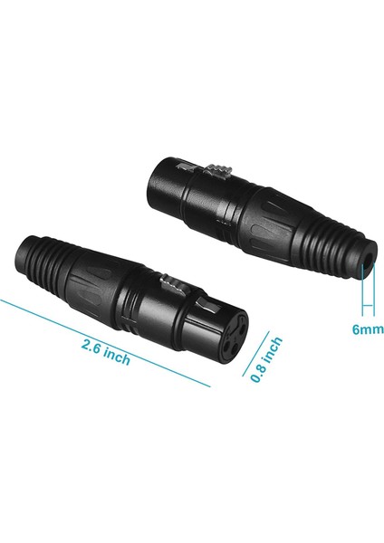 20 Paket Dmx 3 Pin Xlr Konnektörleri Dişi Mikrofon Mikrofon Kablosu Fiş Konnektörü Ses Soketi (Yurt Dışından)