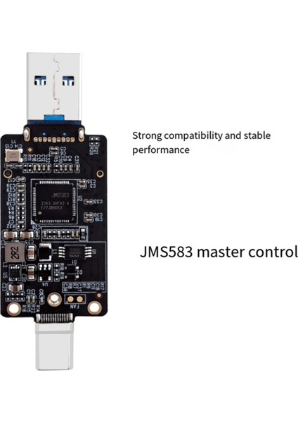 M.2 - Usba Type-C HDD Kasa Adaptör Kartı Nvme HDD Muhafaza Ara Kartı JMS583 10GBPS 2230 Boyut Ssd'yi (Yurt Dışından)