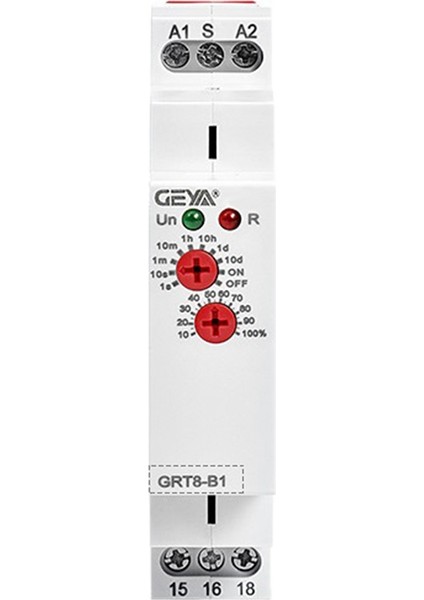 Geya Grt8-B1 Düşmede Gecikme Zaman Rölesi Zamanlayıcı Rölesi Tip 16A, Grt8-B1 AC/DC12-240V (Yurt Dışından)