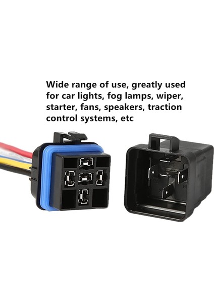 Röle 12V Dc 5-Pın Su Geçirmez, Kablo Demeti 40/30 Amp ve Sıralı Sigorta Tutucu - Ağır Hizmet 12 Awg Kalaylı Bakır Teller (6) (Yurt Dışından) fiyatları