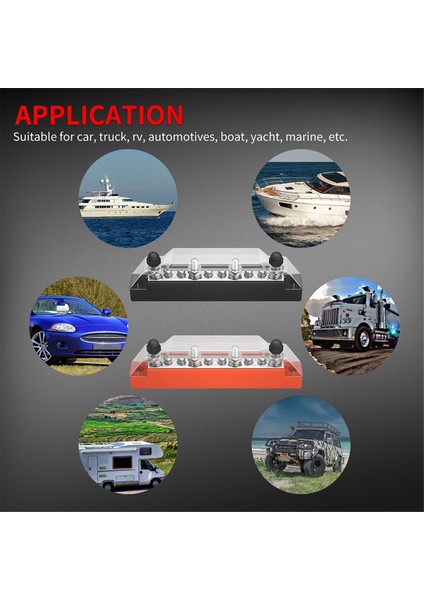 Pozitif ve Negatif A Güç Kaynağı 12V Dağıtım Bloğu M4/m6 Otomotiv Terminal Bloğu Saplaması Deniz Terminali Veriyolu (Yurt Dışından)
