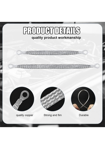 10 Adet Evrensel Otomotiv Topraklama Kayışları, 10/12 Inç Motor Topraklama Kayışı Takımı Örgülü Bakır Topraklama Kayışları (Yurt Dışından) indirimleri