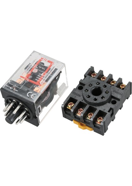 MK2P-I Şeffaf Kabuk Dpdt AC220V Bobin Güç Rölesi Soket Tabanı (Yurt Dışından)
