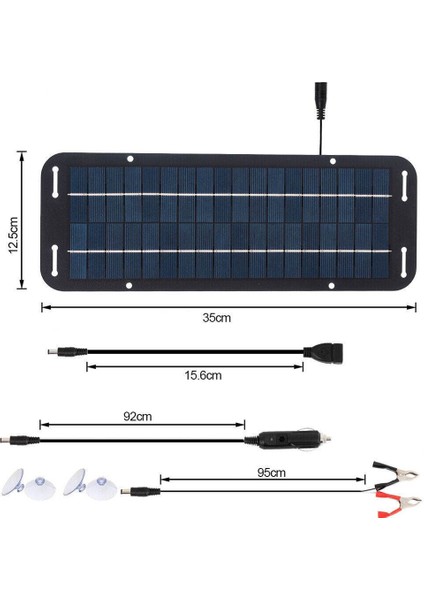 12 V 30 W Taşınabilir Güneş Paneli Araba Tekne Güç Güneş Paneli Pil Şarj Cihazı Bakımı Araba Motosiklet Traktör Tekne Rv (Yurt Dışından)